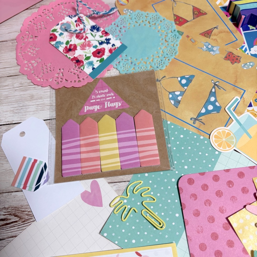 Summer Themed Junk Journal & Planner Decor Supplies Kit Scrapbook Lot Stationery - Picture 9 of 12